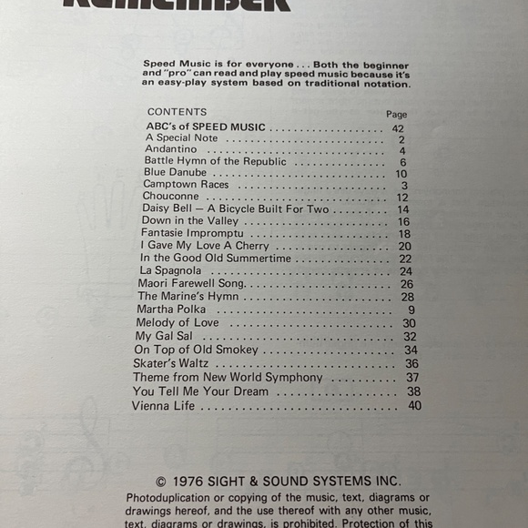 Easy to Remember (Double Note Series) Easy-Play Speed Music #46 Sheet music - Picture 3 of 3